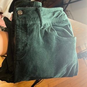 Green corduroy pants